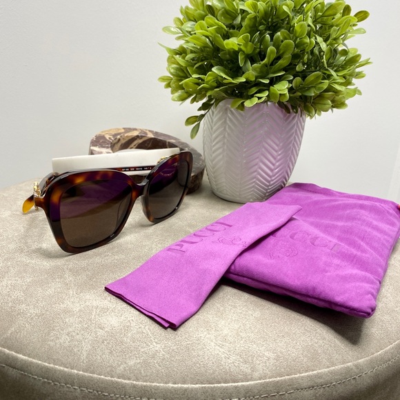 EMILIO PUCCI 58MM Butterfly Sunglasses with Logo at Temple | New in Pouch main image 4